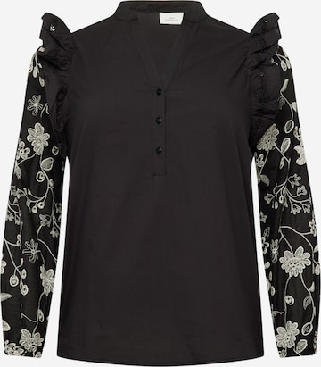 ONLY Carmakoma Blouse 'COLLIE' in Zwart: voorkant