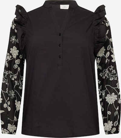 ONLY Carmakoma Bluse 'COLLIE' in schwarz / weiß, Produktansicht