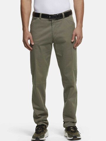 MEYER Slim fit Trousers in Green: front
