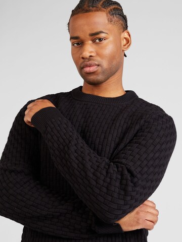 HUGO Sweater 'Stubon' in Black