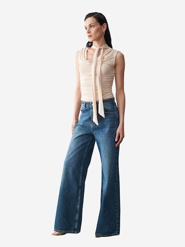 Dilvin Blouse in Beige