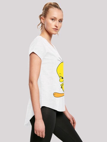 F4NT4STIC Shirt 'Looney Tunes Angry Tweety' in White