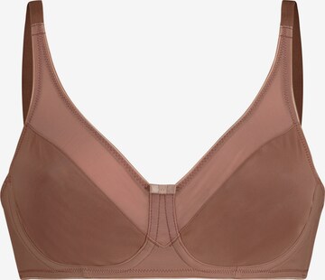 Hunkemöller T-shirt Minimizer 'Nina' in Brown: front