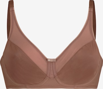 Hunkemöller T-shirt Minimizer 'Nina' in Brown: front