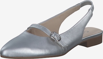 Ballerines à lanières '61.530' GABOR en argent : devant