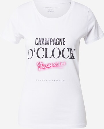 Maglietta 'Champagne O´clock' di EINSTEIN & NEWTON in bianco: frontale