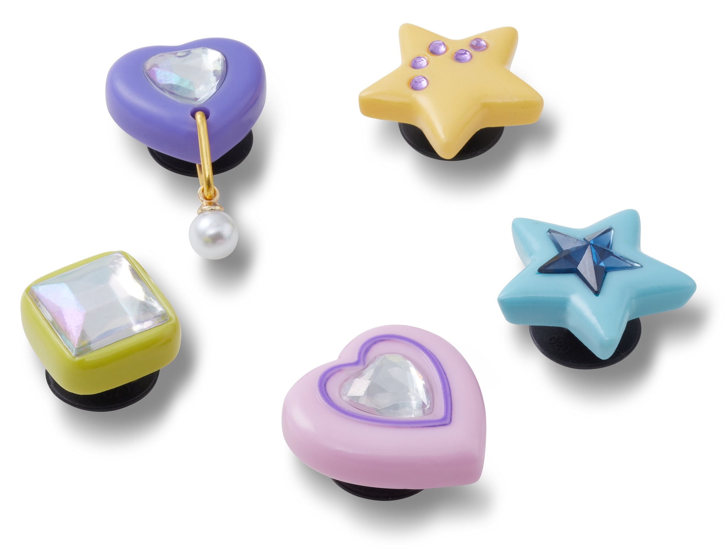 Crocs Shoe Accessories in Blue: front