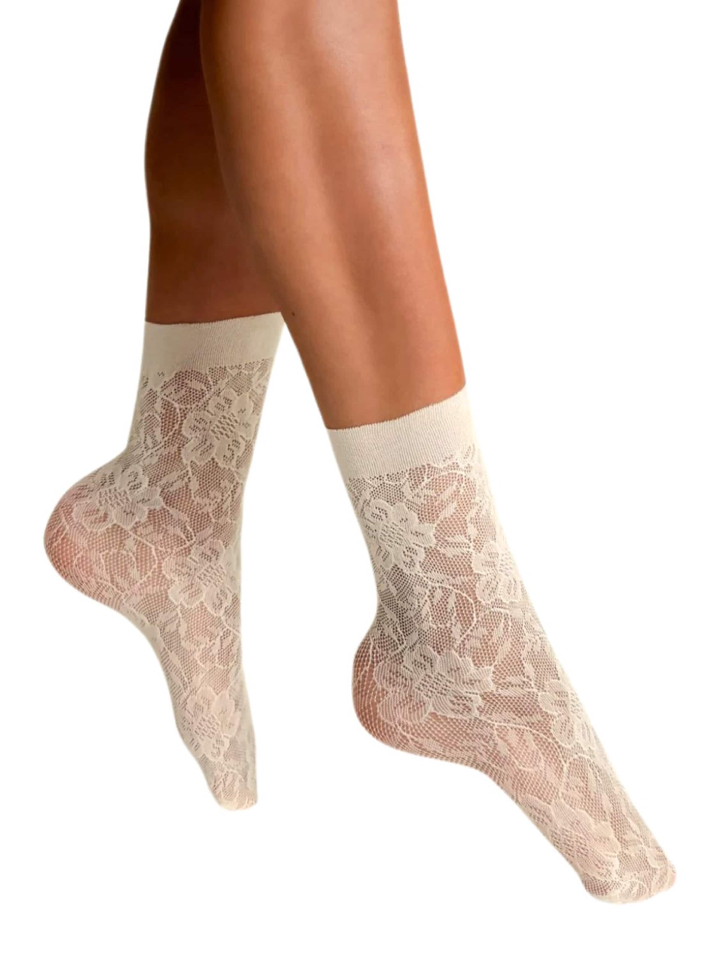 Sokisahtel Sokken 'ROSA STILE sheer socks' in Beige: voorkant