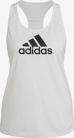 ADIDAS SPORTSWEAR Urheilutoppi 'Aeroready Designed 2 Move Logo' värissä valkoinen