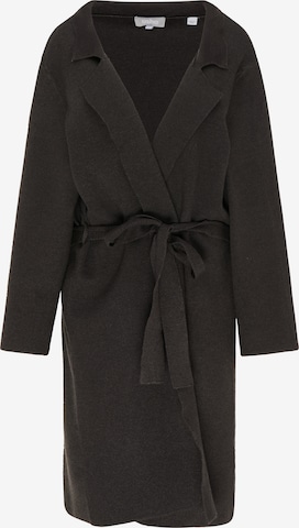 Usha Knitted Coat in Black: front