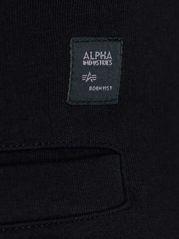 ALPHA INDUSTRIES Regular Hose 'Terry II' in Schwarz