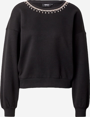 ONLY Sweatshirt 'KARIN' i svart: framsida