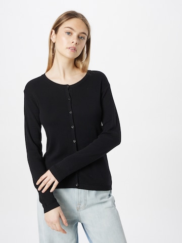 UNITED COLORS OF BENETTON Knit Cardigan in Black: front