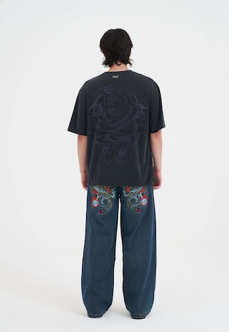 Ed Hardy T-Shirt 'Drag Battle' in Grau