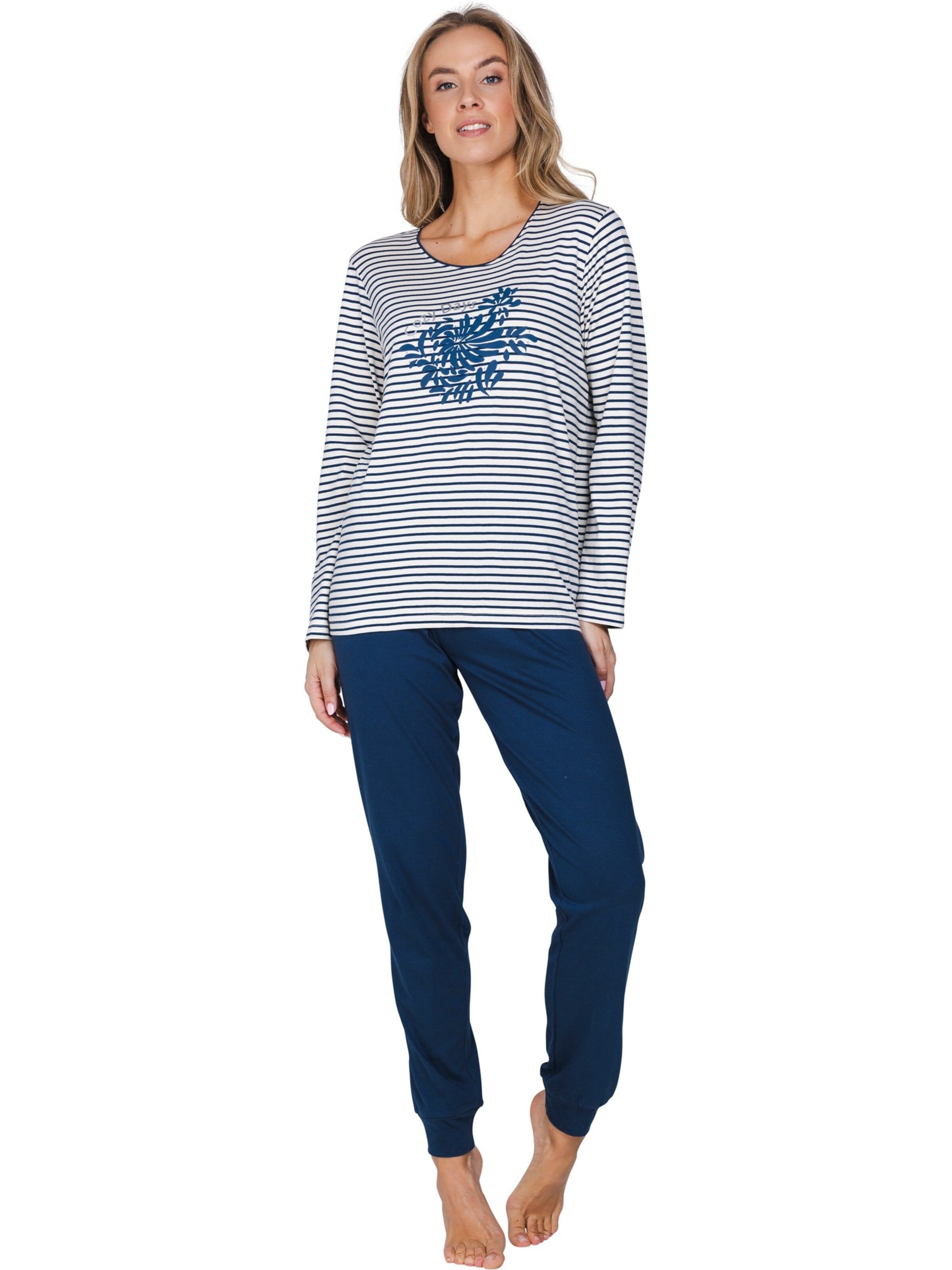 Pastunette Pajama 'Nordic Bloom' in Blue