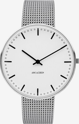 Arne Jacobsen Uhr in Silber: predná strana