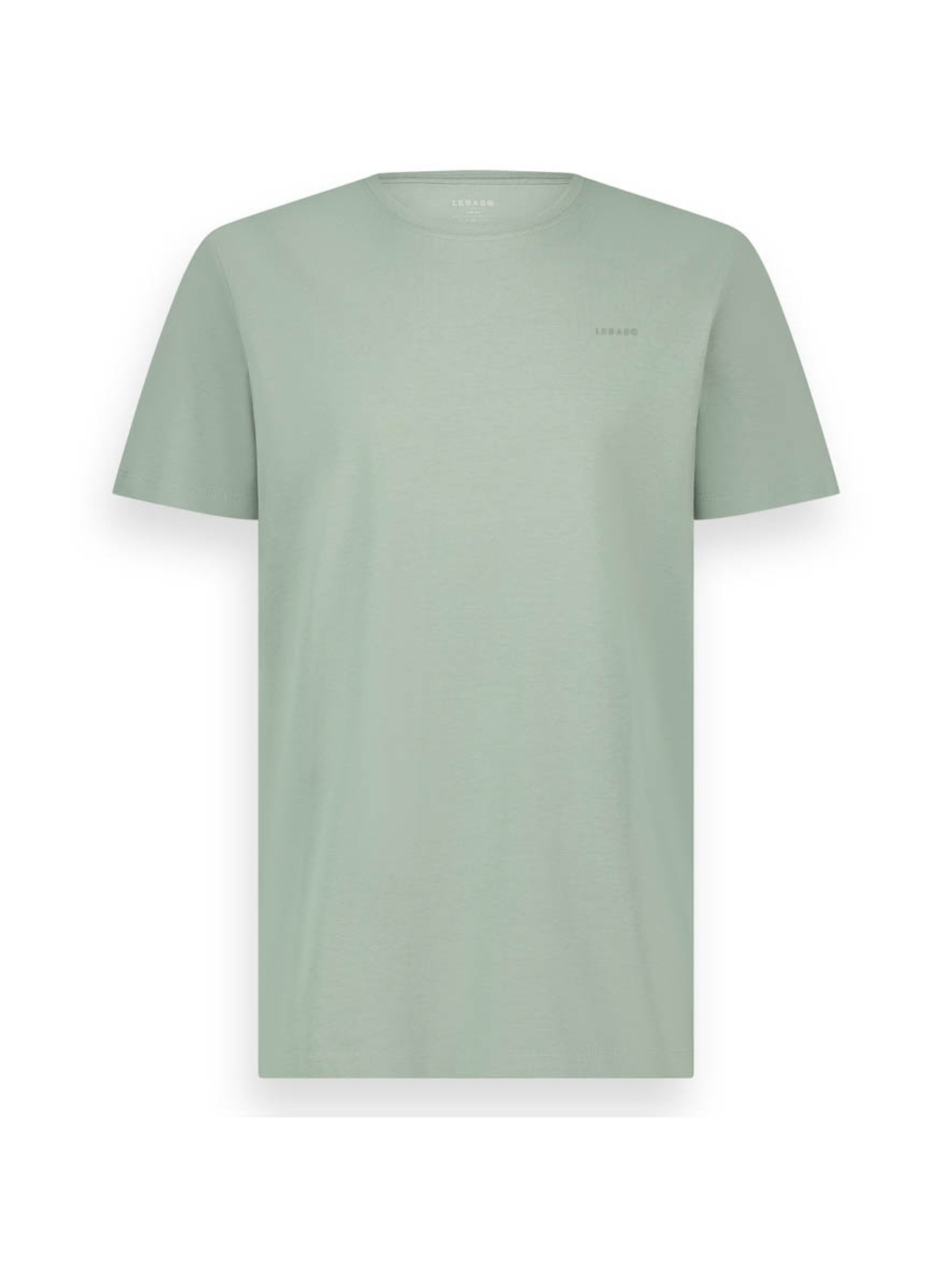 LEBASQ Shirt 'The Baker Crew Neck' in Grijs: voorkant