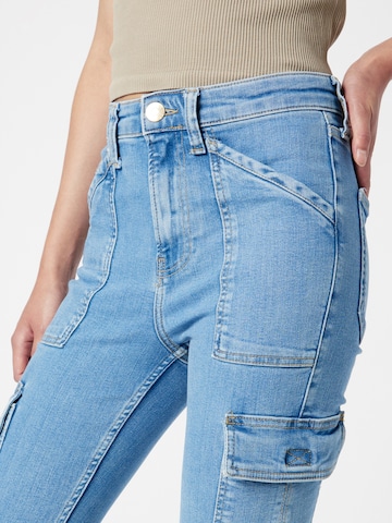 River Island - Skinny Calças de ganga cargo 'AMBER' em azul