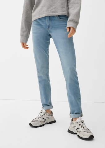 Coupe slim Jean 'Catie' QS en bleu : devant