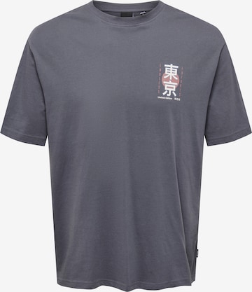 Only & Sons T-Shirt 'Keane' in Grau: Vorderseite