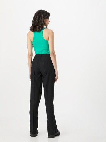 UNITED COLORS OF BENETTON Regular Trousers with creases in Black