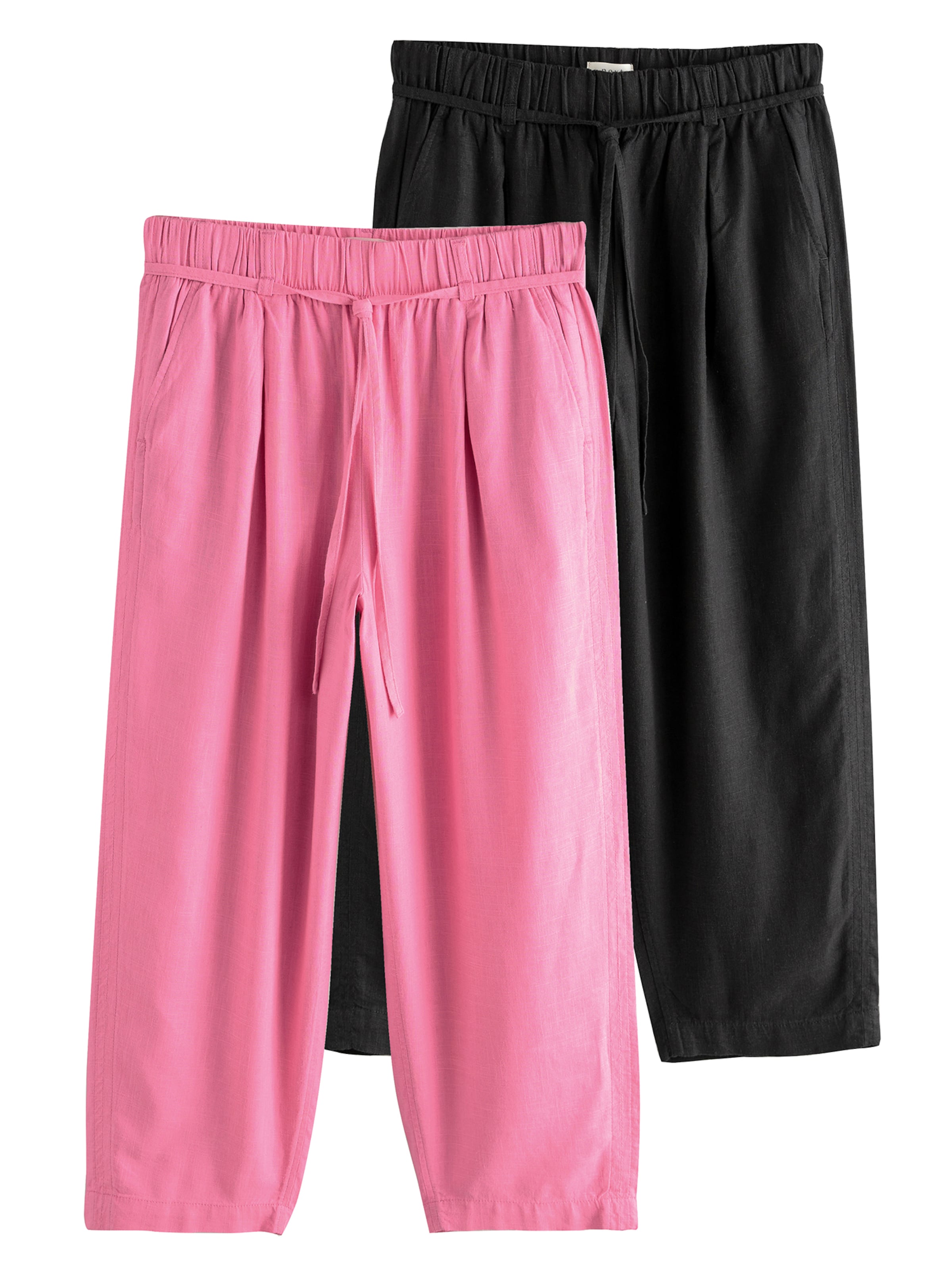 Wide Leg Pantalon Next en rose : devant