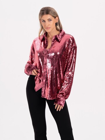 MYLAVIE by Sarah Harrison Bluse 'Sequins' i pink: forside