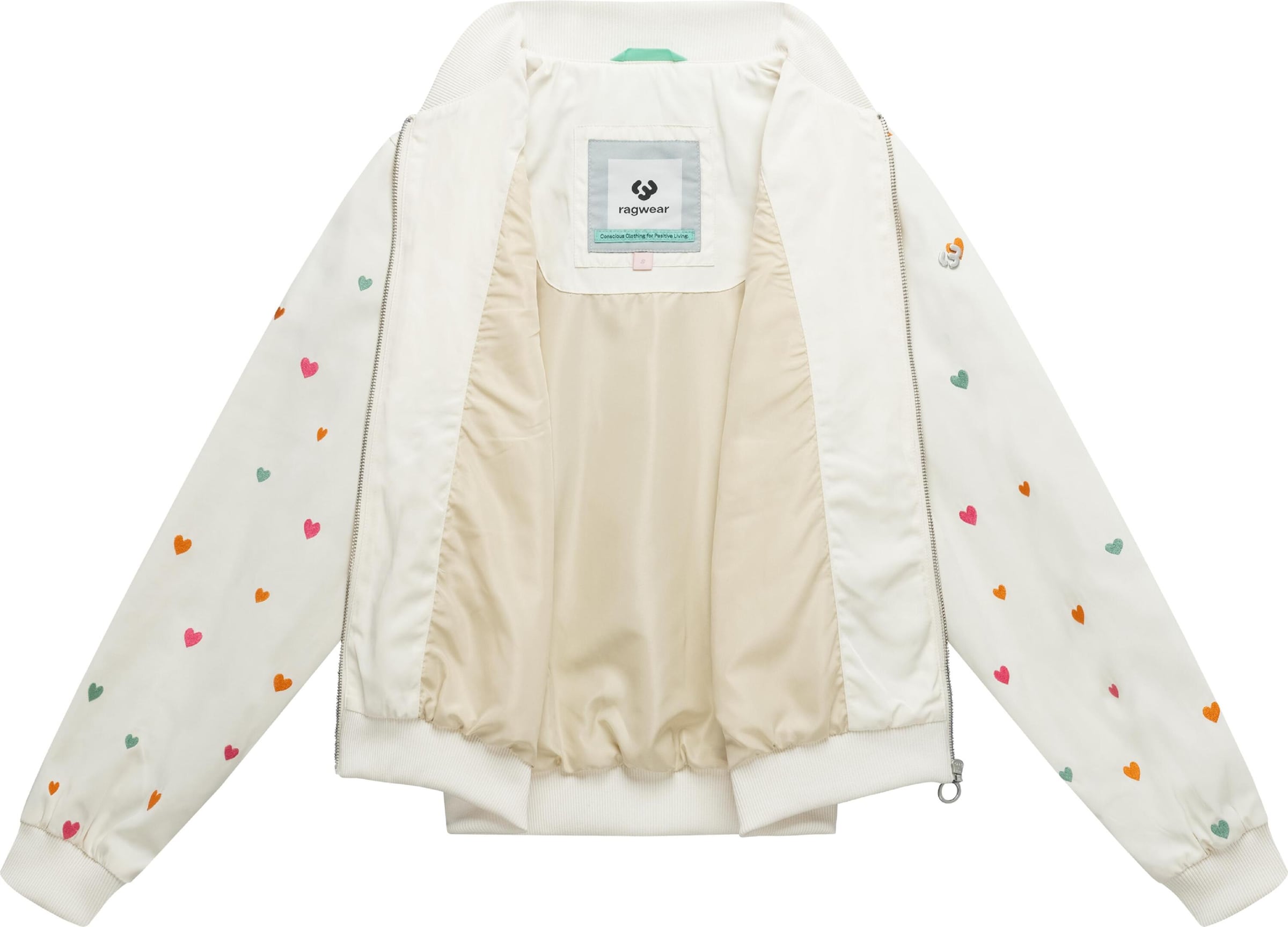 Ragwear Tussenjas 'Lunara Hearts' in Wit