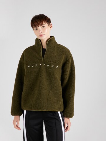 TOMMY HILFIGER Athletic Sweatshirt in Green: front