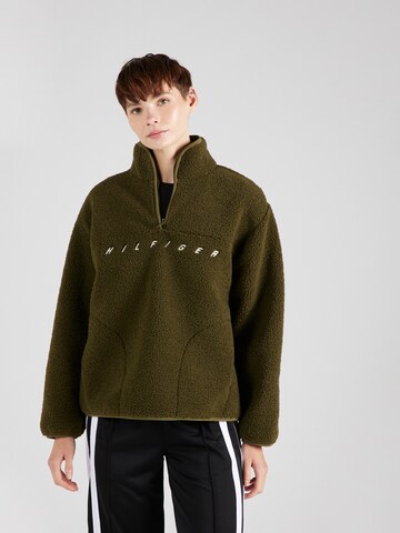 Sweat de sport TOMMY HILFIGER en vert : devant