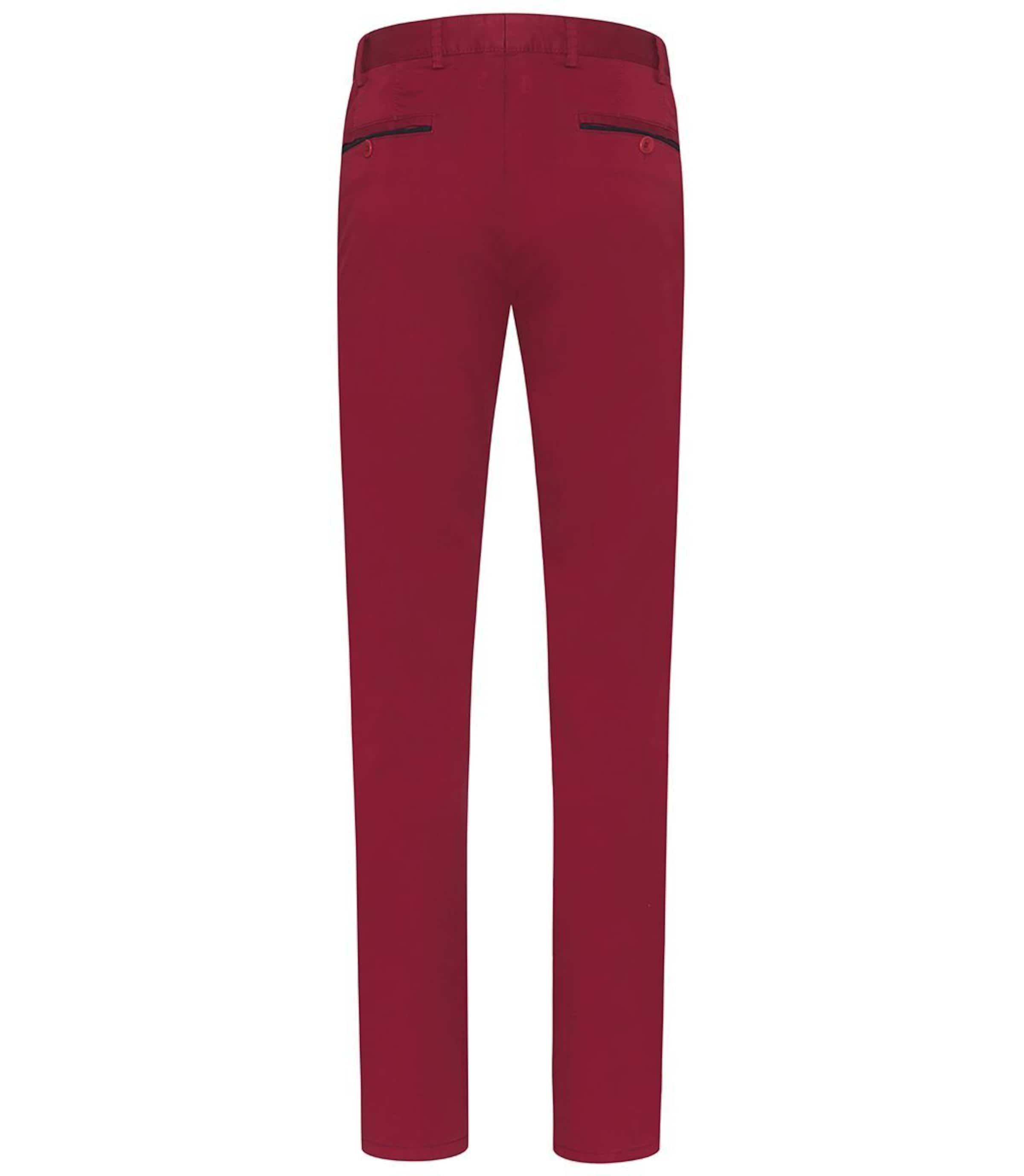 MEYER Regular Chino trousers 'Oslo' in Red