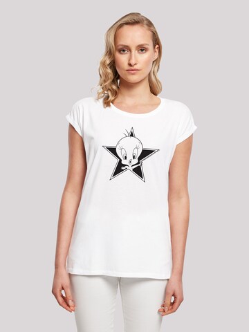 F4NT4STIC Shirt 'Looney Tunes Tweetie' in Wit: voorkant