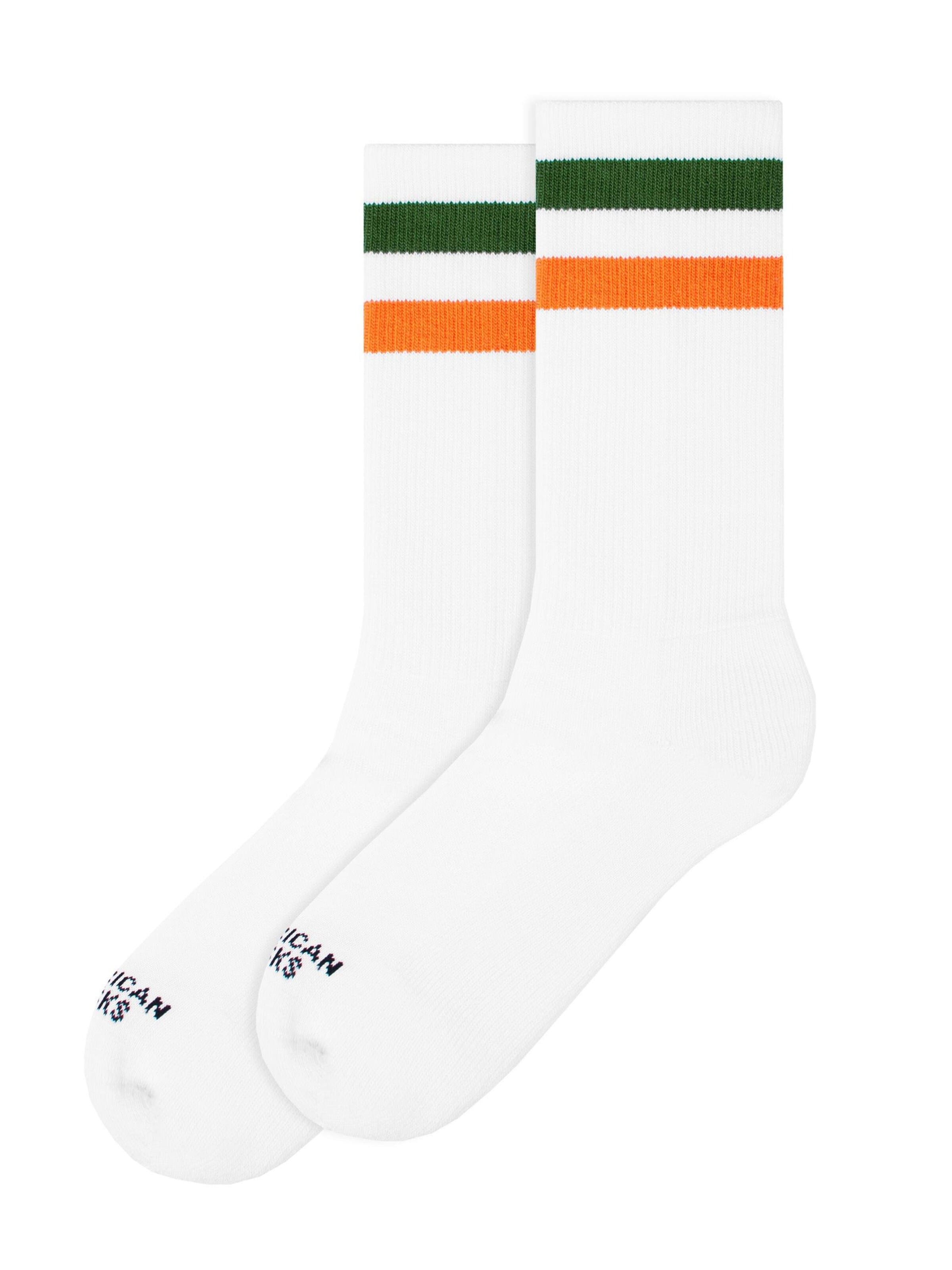 Chaussettes 'Dirtbag - Mid High' American Socks en blanc : devant