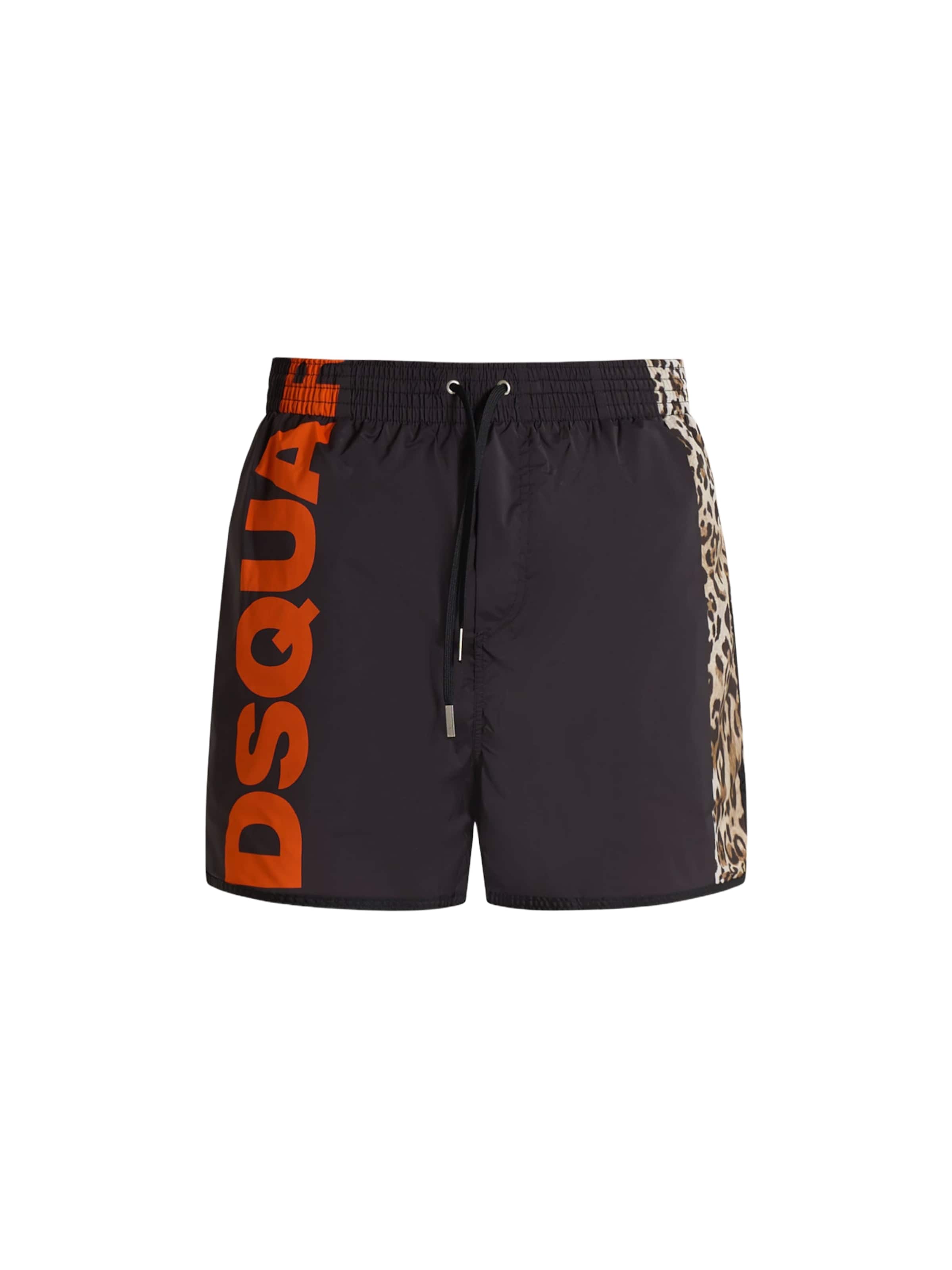 DSQUARED2 - Calções de banho em preto: frente