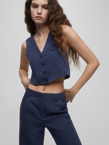 Pull&Bear Suit Vest in Blue: front