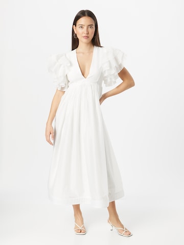 CoastHaljina 'Ivory Mega Ruffle Full Skirted Dress' - bijela boja