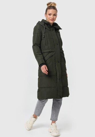 MARIKOO Winter Coat 'Ayumii' in Green: front