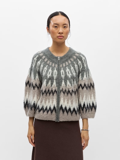 OBJECT Knit cardigan 'OBJJAADE DIANA' in XS in Beige / Grey / Black / White, Item view
