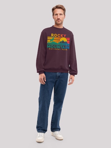 Sweat-shirt 'US National Parks Rocky Mountain Sunset' F4NT4STIC en rouge