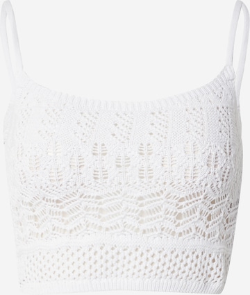 ONLY - Top de punto 'MAURA' en blanco: frente