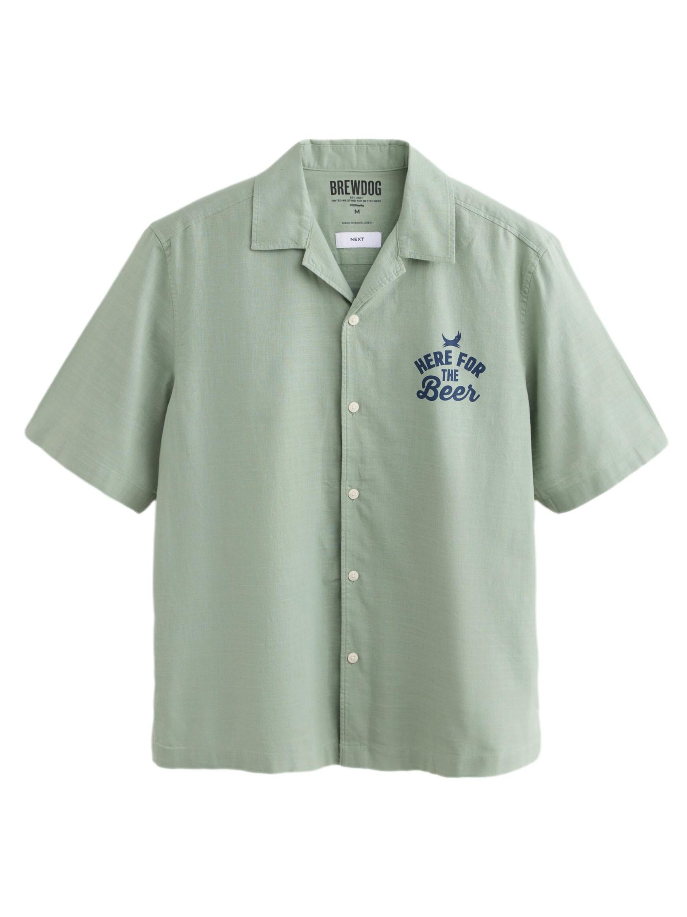 Next Regular Fit Hemd in Grün: Vorderseite