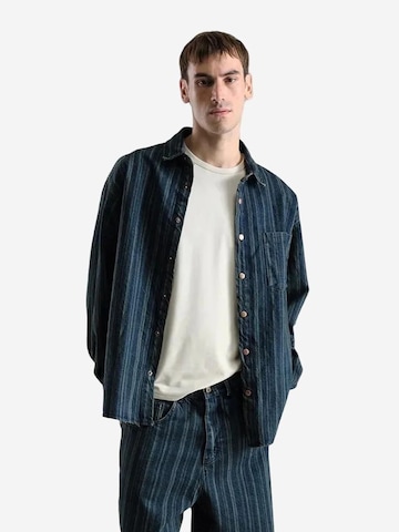 Fit confort Chemise Giesto en bleu : devant