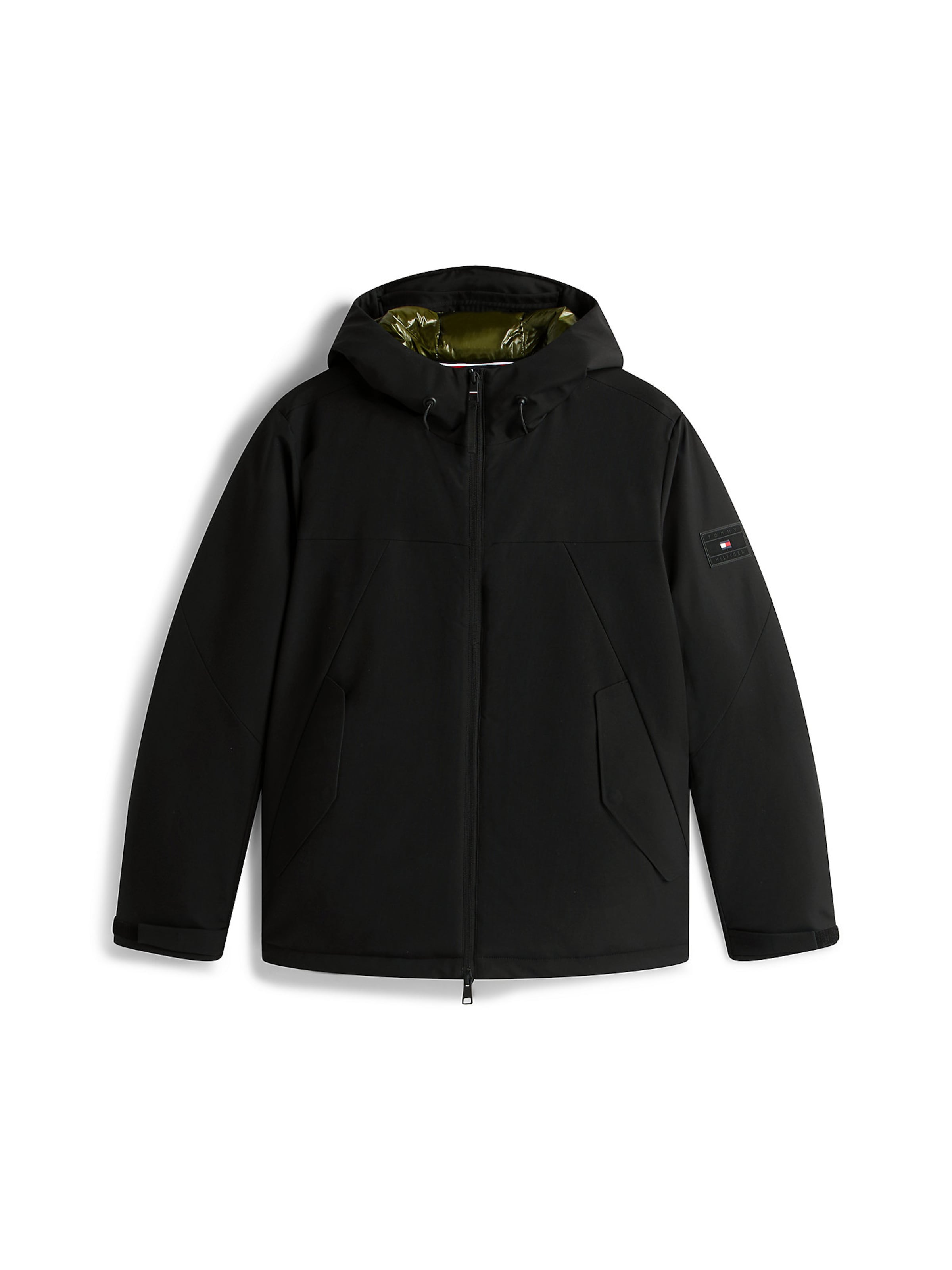 TOMMY HILFIGER Преходно яке в черно: отпред