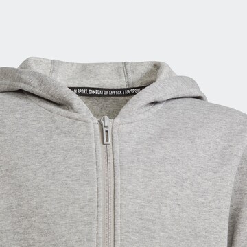 ADIDAS PERFORMANCE Athletic Zip-Up Hoodie in Grey