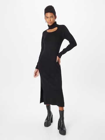 Hailys Úpletové šaty 'Kiara' – černá: přední strana