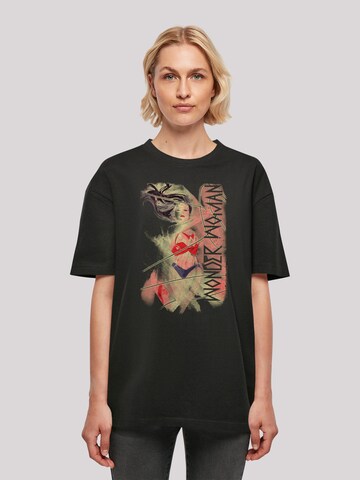 F4NT4STIC Shirt 'DC Comics Wonder Woman Watercolour Lasso' in Schwarz: predná strana