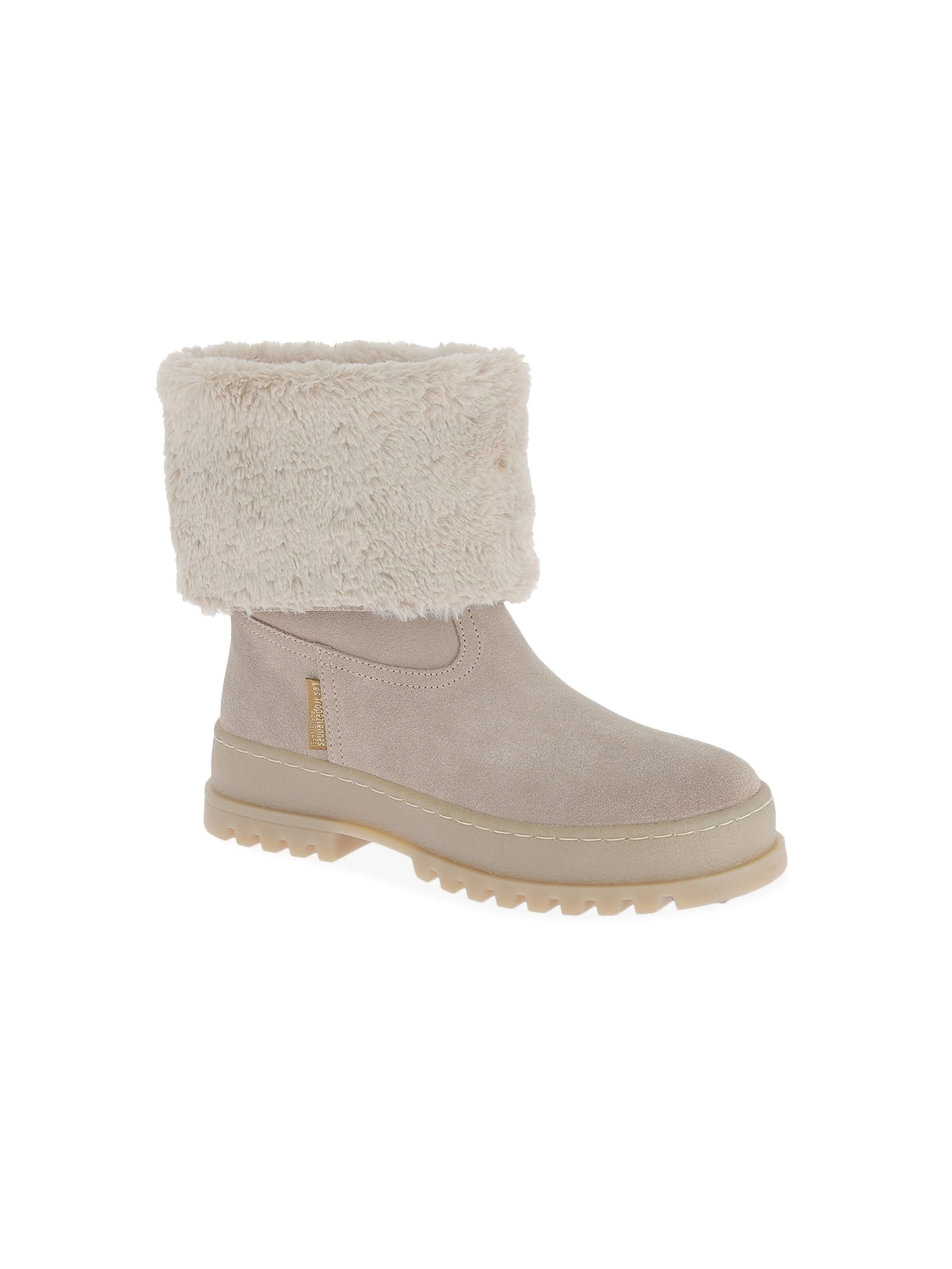 Les Tropéziennes Booties 'Lederstiefeletten von M.belarbi Velvet' in Beige: front
