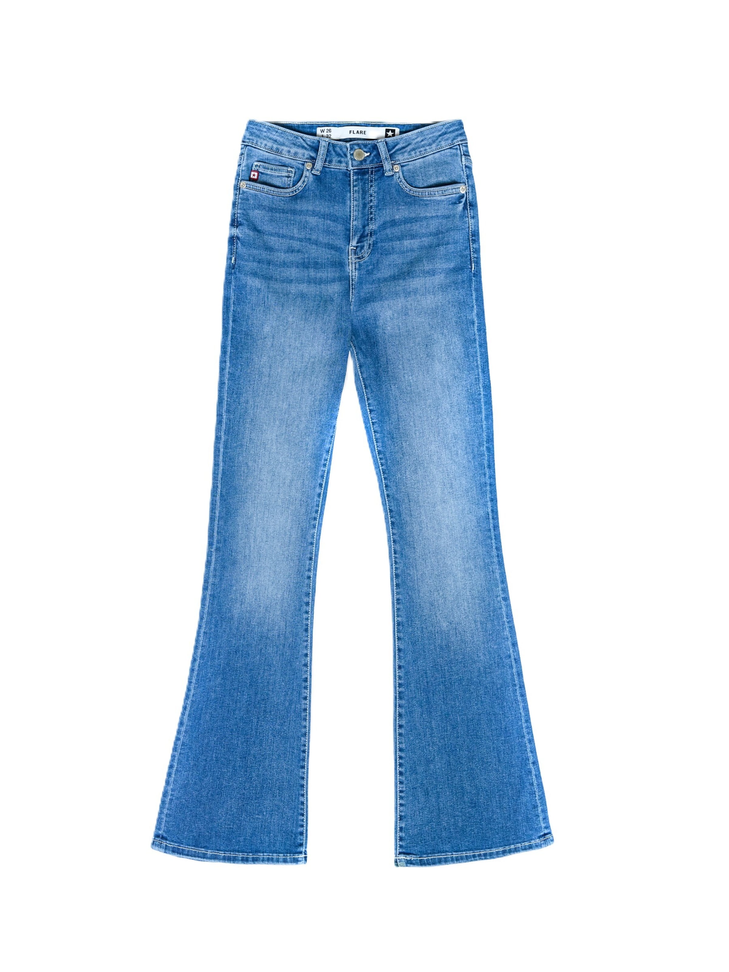 BIG STAR Flared Jeans 'Clara' in Blauw: voorkant