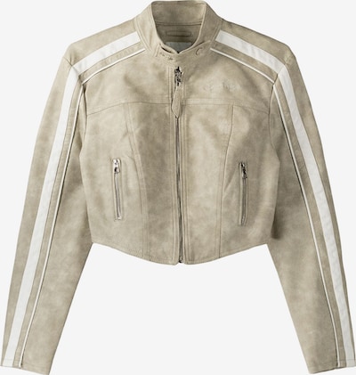 Bershka Veste mi-saison en beige foncé / blanc, Vue avec produit