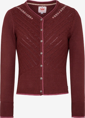 SPIETH & WENSKY Knit Cardigan 'Abby' in Red: front